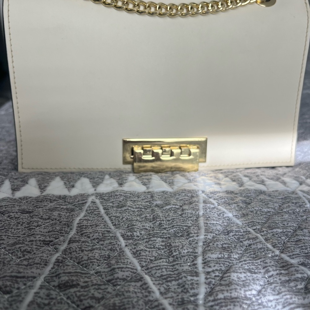 Zac Posen White Bag with Gold Accents
